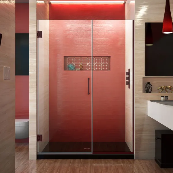 Dreamline Unidoor Min 52-1/2" To Max 53"x72" Hinged Shower Door
