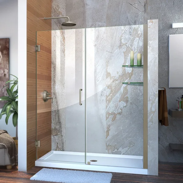 Dreamline Unidoor Min 53" To Max 54" Frameless Hinged Shower Door