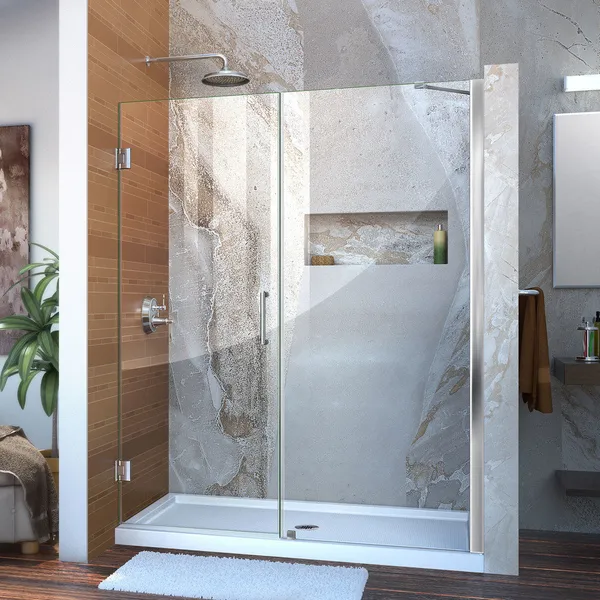 Dreamline Unidoor Min 53" To Max 54" Frameless Hinged Shower Door