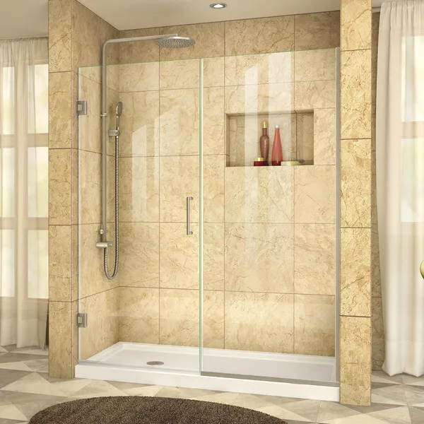 Dreamline Unidoor Min 54-1/2" To Max 55"x72" Hinged Shower Door