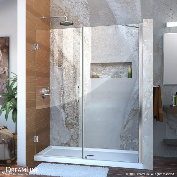 Dreamline Unidoor Min 54" To Max 55" Frameless Hinged Shower Door
