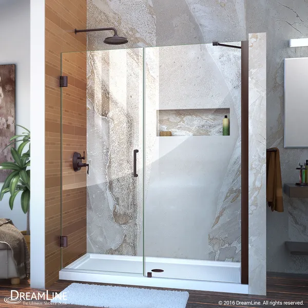 Dreamline Unidoor Min 54" To Max 55" Frameless Hinged Shower Door