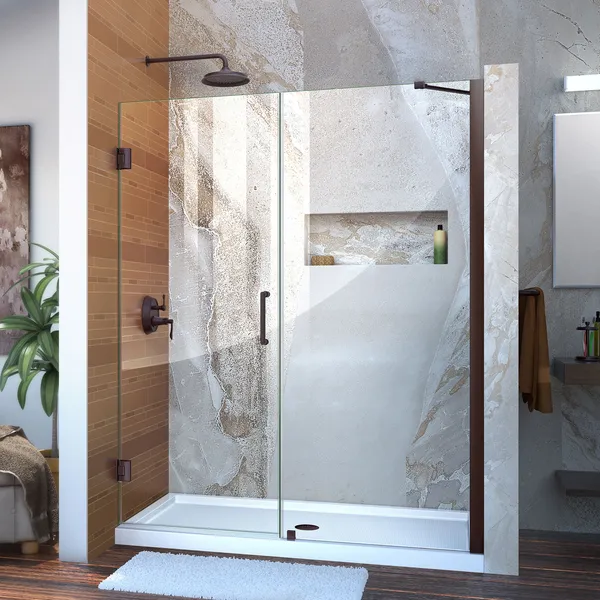 Dreamline Unidoor Min 56" To Max 57" Frameless Hinged Shower Door