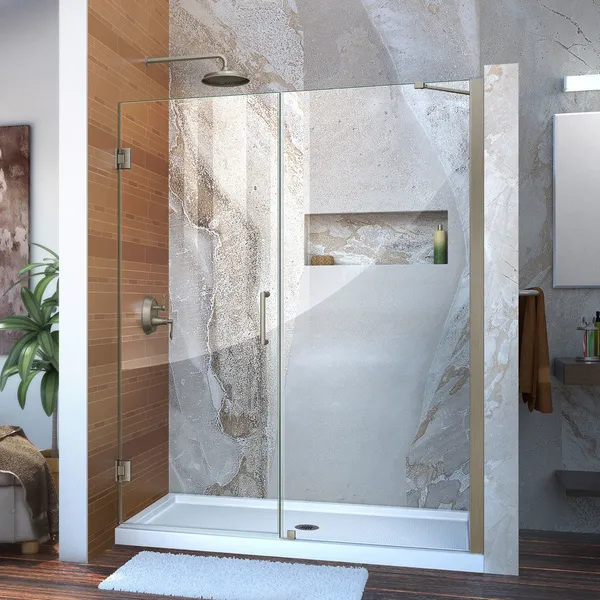 Dreamline Unidoor Min 59" To Max 60" Frameless Hinged Shower Door