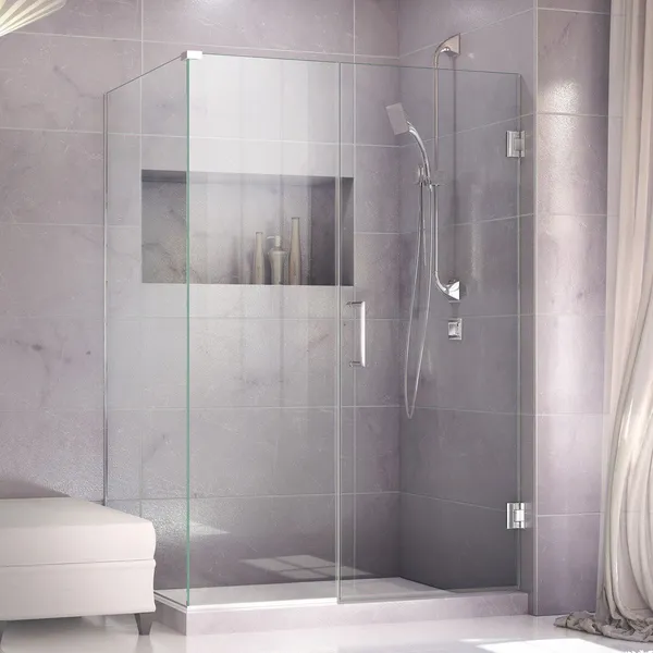 DreamLine Unidoor Plus 44"x34-3/8"x72" Shower Enclosure, Chrome Finish