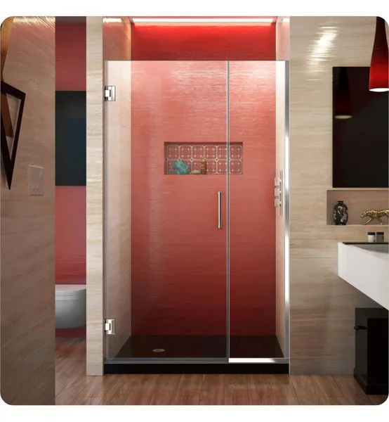 DreamLine Unidoor Plus Hinged Shower Door w/Clear Glass, SHDR-244057210-09