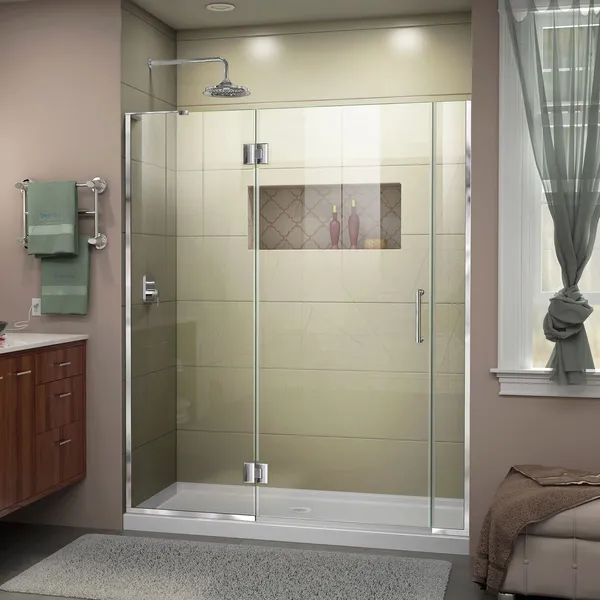 Dreamline Unidoor-X 55 1/2, 56"x72" Hinged Shower Door