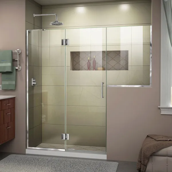 Dreamline Unidoor-X 59, 59 1/2"x72" Hinged Shower Door