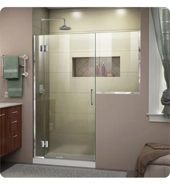 DreamLine Unidoor-X W 72" to 72 1/2" x H Hinged Sliding Shower Door, D1233636-09