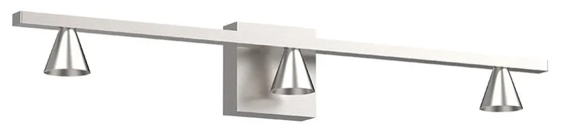 Dune Bathrrom Light Fixture, Brushed Nickel, 30x4x3