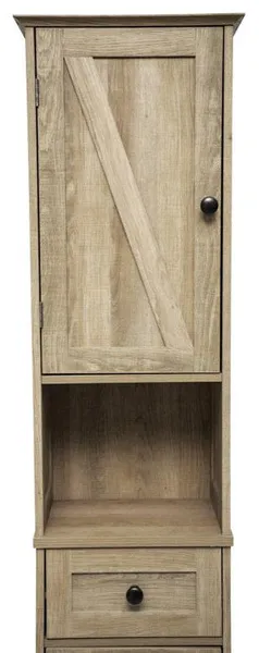 Dune Freestanding Bathroom Linen Tower Storage Cabinet, Brown