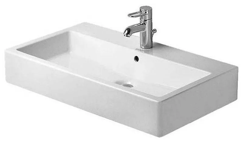 Duravit 045470-1HOLE Vero 28" Ceramic Vanity Top - White / Glazed Underside