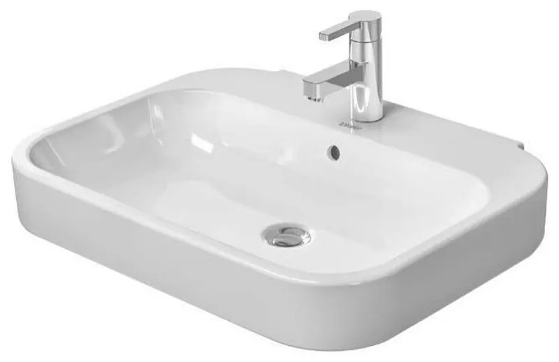Duravit 231665-1HOLE Happy D.2 25-5/8" Rectangular Ceramic Wall - White /