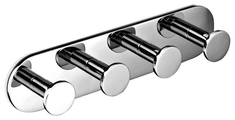 DW TB KHAK4 Self-Adhesive Quadruple Bathroom Hook in Chrome