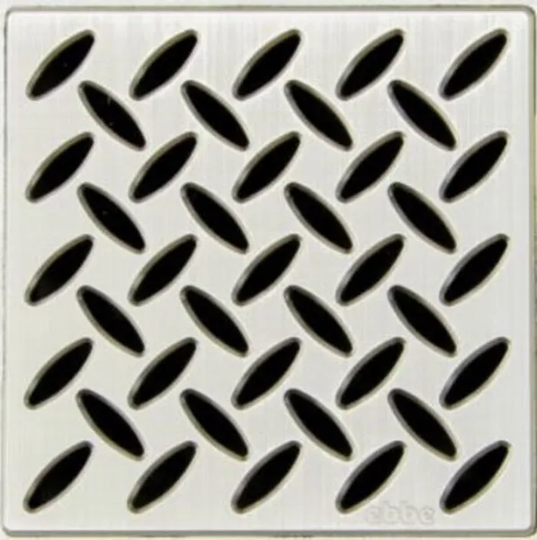 Ebbe Unique Square Shower Drain Diamond 4" Floor Cover Shower Bathroom, Brushed
