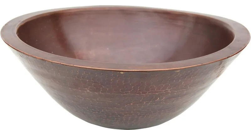 Eden Bath EB_C005AD Antique Dark Double Wall Copper Sink with Hammered Exterior