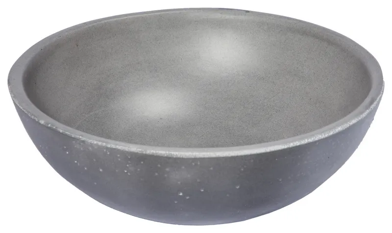 Eden Bath EB_N003DG 14 Inch Small Concrete Round Vessel Sink In Dark Gray