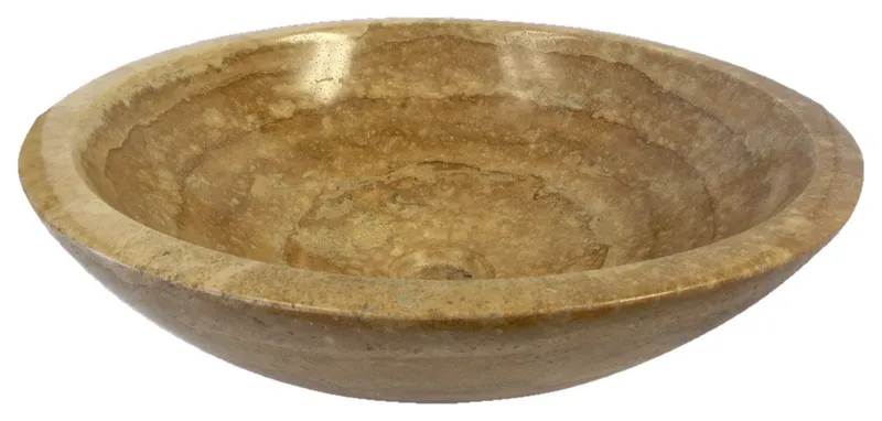 Eden Bath EB_S002BT-P Bathroom Above Mount Beige Travertine Sink Bowl