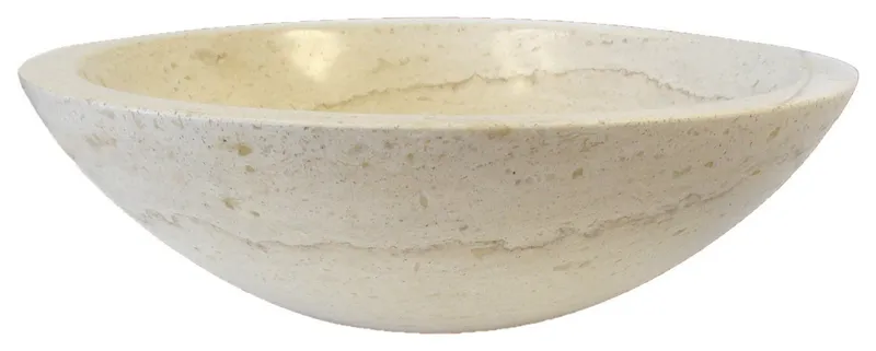 Eden Bath EB_S002WT-P Above Counter White Travertine Bowl Stone Sink
