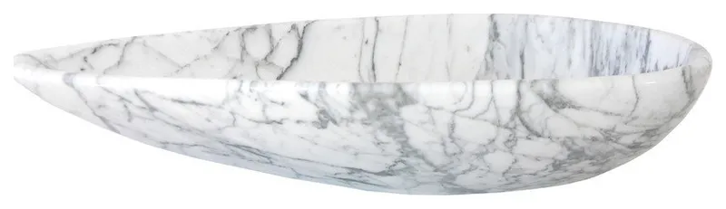 Eden Bath EB_S024CW-P Pod Shaped Vessel Sink - Carrara White Marble