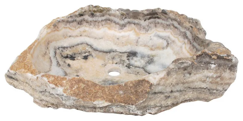 Eden Bath EB_S029JO-P Rustic Exterior Natural Stone Sink - Jurassic Onyx
