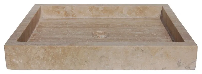 Eden Bath EB_S040BT-H Rectangular Single Vessel Sink In Honed Beige Travertine