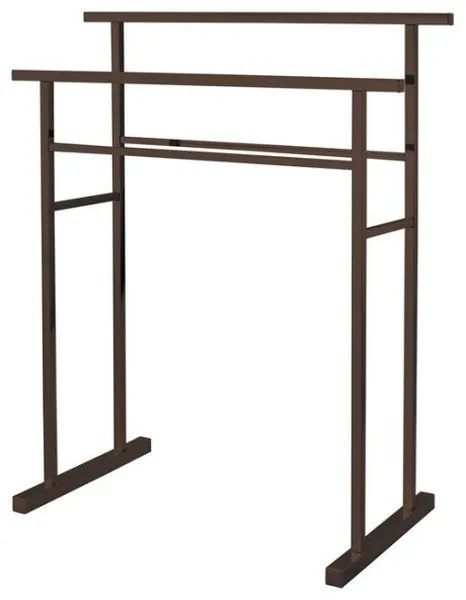 Edenscape Oil Rubbed Bronze Pedestal Steel Construction Towel Rack SCC8245