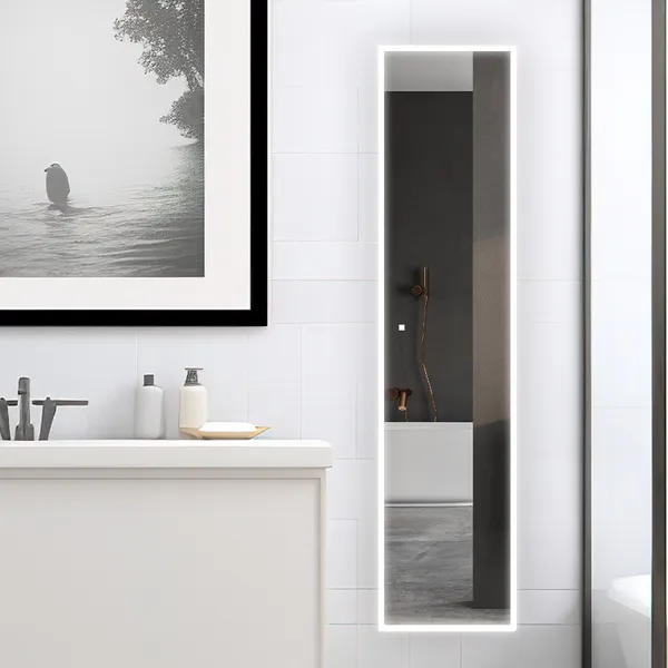 Edge Royale 15"x70" LED Medicine Cabinet Defogger Adjustable Magnifying Mirror