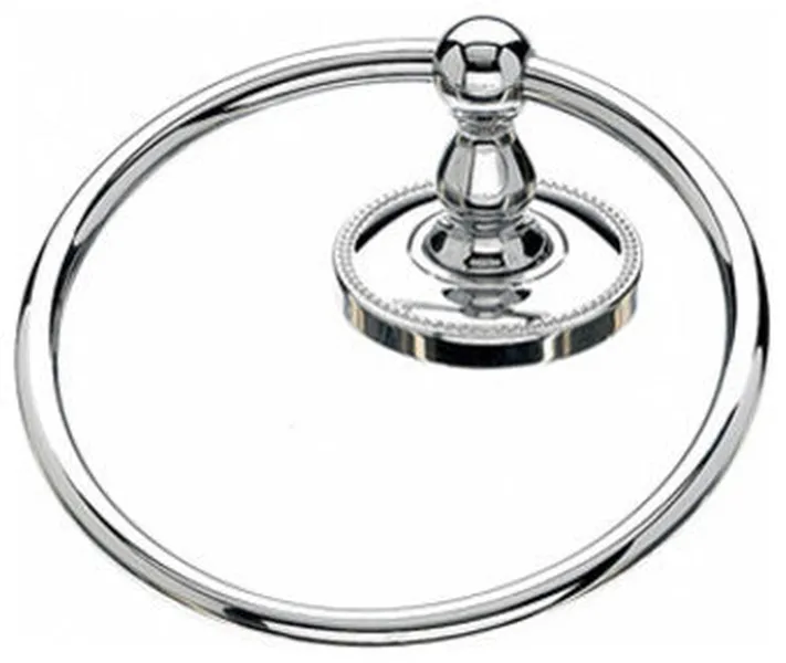 Edwardian Bath Ring - Polished Chrome - Beaded Back Plate