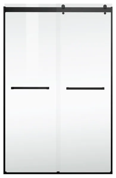 Elegant Kitchen & Bath Frameless Shower Door 48 X 76 Matte Black