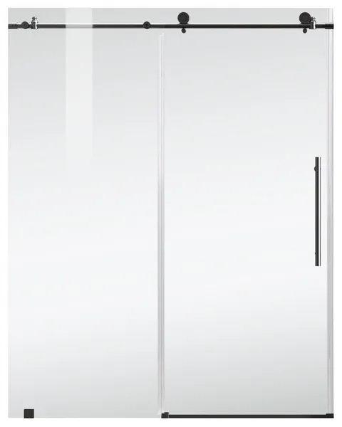 Elegant Kitchen & Bath Frameless Shower Door 60 X 76 Matte Black