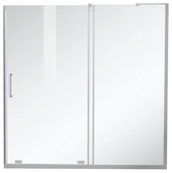 Elegant Kitchen & Bath Frameless Tub Door 60 X 60 Brushed Nickel