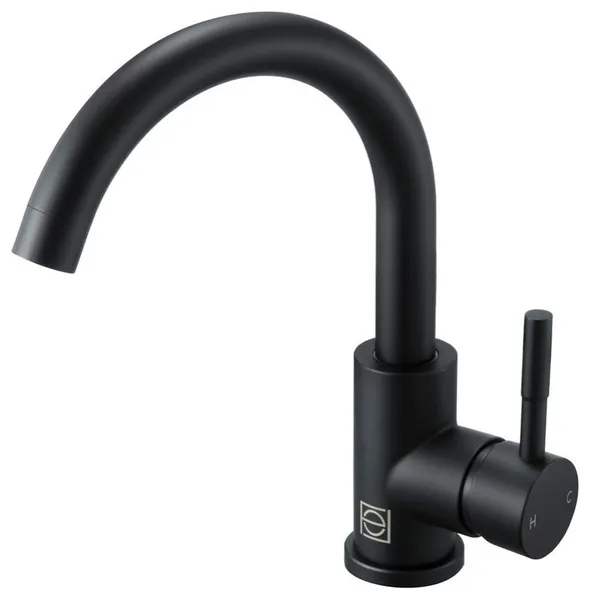 Elegant Lighting FAV-1003 Louis 1.5 GPM 1 Hole Bathroom Faucet - Matte Black