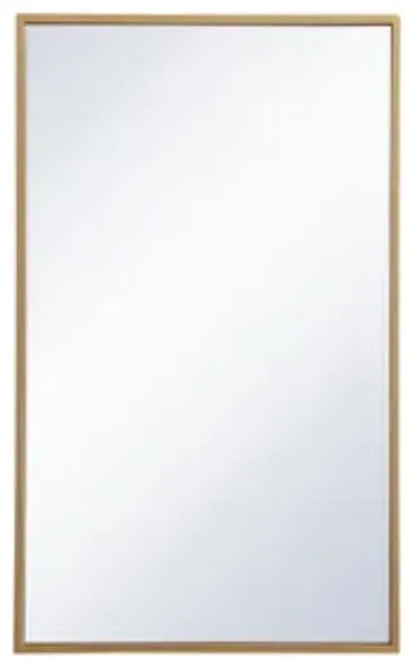 Elegant Lighting MR571728 Wyn 17" x 28" Framed Single Door - Brass