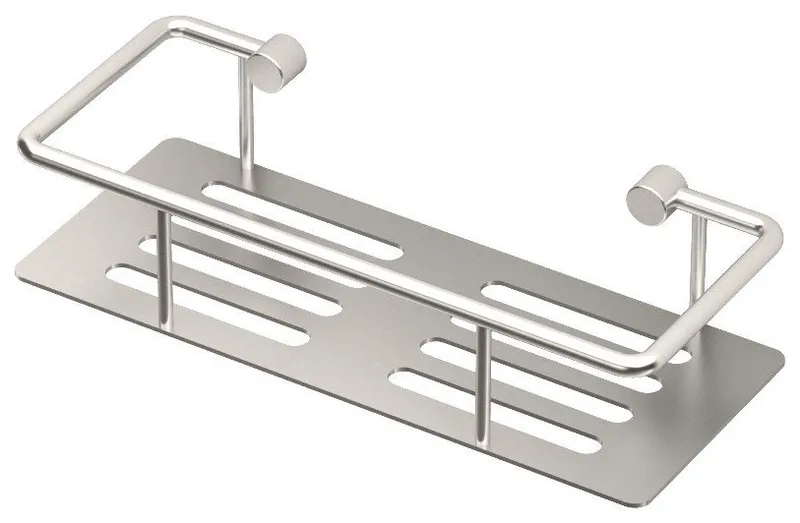Elegant Shower Shelf With Rails, Satin Nickel