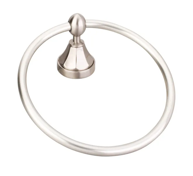 Elements BHE3-06-R Newbury 6-1/2" Wall Mounted Towel Ring - Satin Nickel