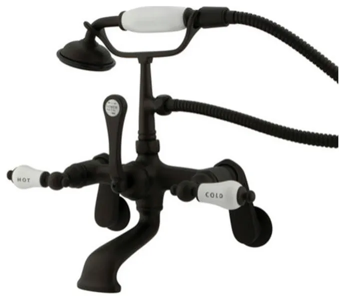 Elements Of Design DT0515CL Triple Handle Wall Mounted Clawfoot - Oil Rubbed