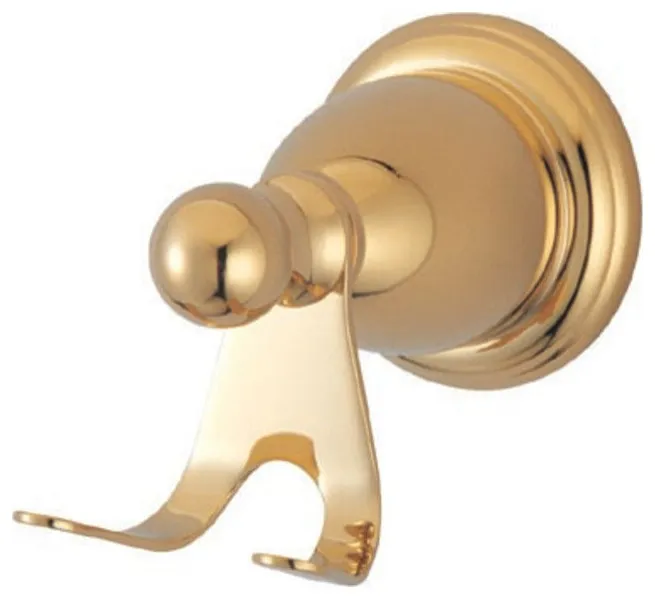 Elements Of Design EBA1757PB New Orleans Double Robe Hook - Polished Brass