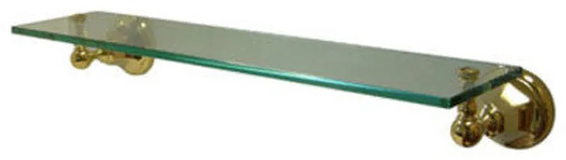 Elements Of Design EBA4819PB 20" Wall Mounted Glass Shelf - Polished Brass