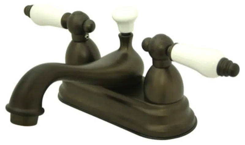 Elements Of Design ES3605PL Double Handle 4" Centerset Bathroom - Oil Rubbed