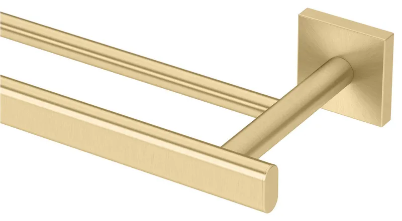 Elevate 24" Double Towel Bar, Brushed Brass