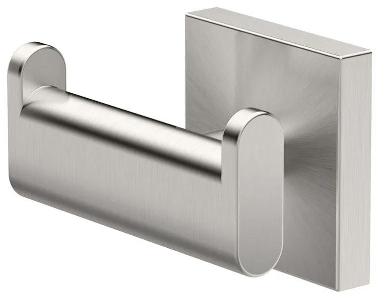 Elevate Double Robe Hook, Satin Nickel