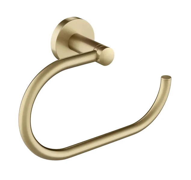 Elie Bathroom Towel Ring, Brushed Gold