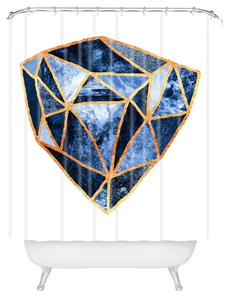Elisabeth Fredriksson Blue Rock Shower Curtain, Standard