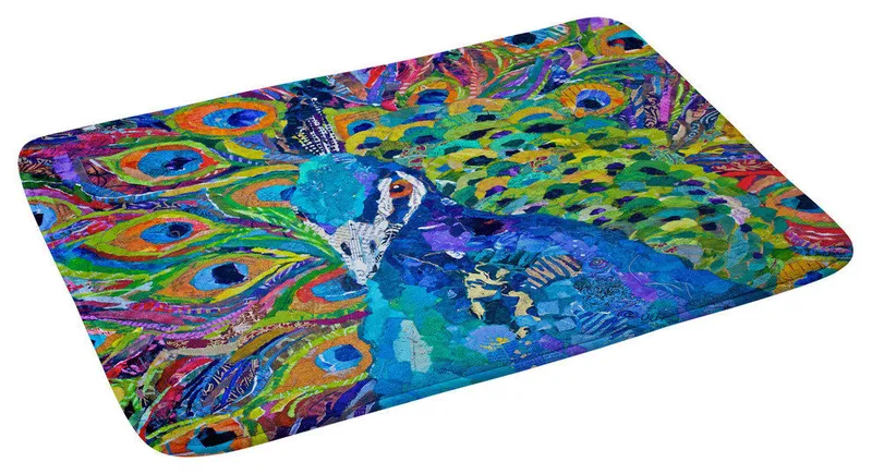 Elizabeth St Hilaire Nelson Cacophony Of Color Memory Foam Bath Mat