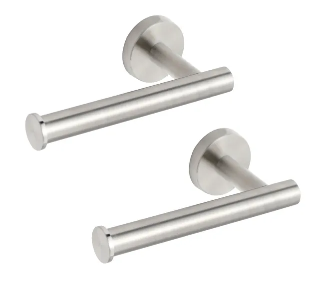 Elizabeth Wall Mounted Toilet Paper Holder in Satin Nickel (Set of 2)