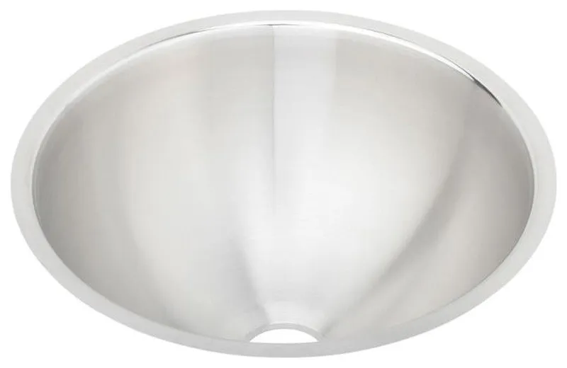 Elkay 14 3/8" Bowl 18 Gauge Stainless Steel Undermount Bathroom Sink, ELUH12LV