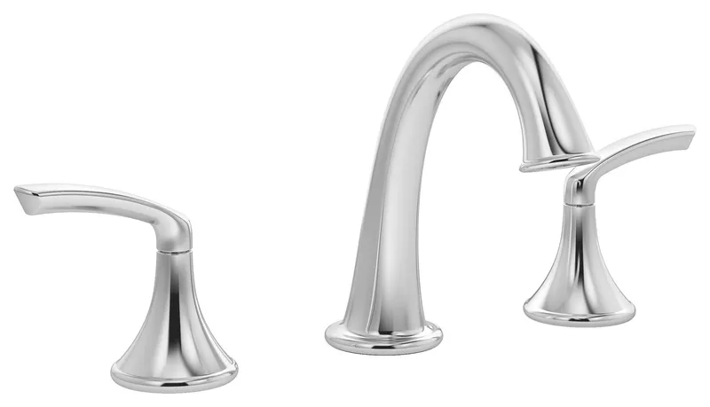 Elm Widespread Two-Handle Bathroom Faucet with Push Pop Drain Assembly (1.0 GPM), Polished Chrome