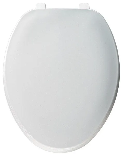 Elongated Plastic Toilet Seat, White