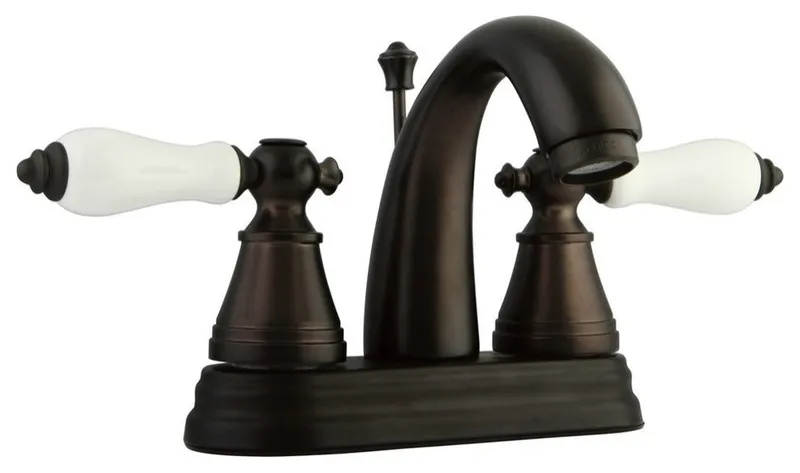 English Classic Two Handle 4" Centerset Lavatory Faucet with Retail Pop-up